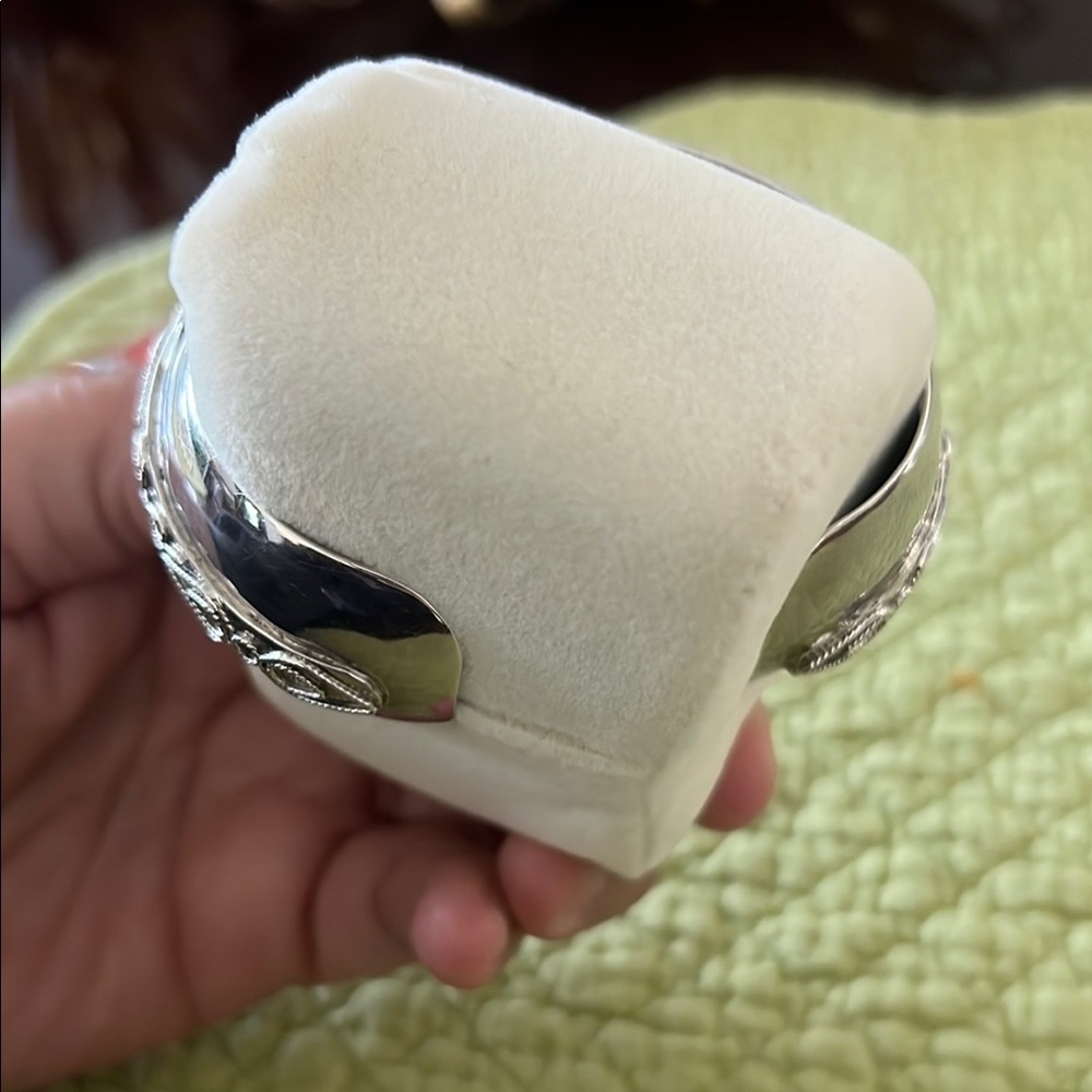 Vintage 925 Silver Bangle Bracelet - Picture 4 of 6